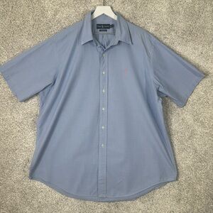 Ralph Lauren Classic Fit Button-Down‎ blue/white checker pink pony XXL